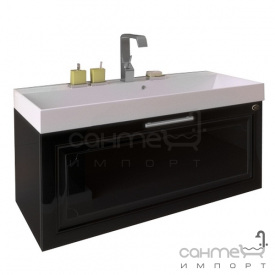 Тумба подвесная под раковину Marsan Patricia 1000 серебро фурнитура хром