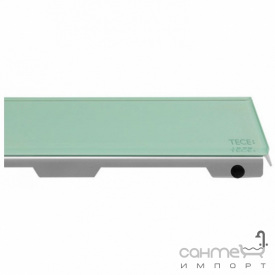 Решётка прямого дренажного канала TECE TECEdrainline Glas 601590 стеклянный/зеленый