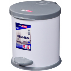 Ведро для мусора Eurogold HERMES металлическое с педалью 12 л Белое Суми