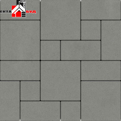 Тротуарная плитка брусчатка Лайнстоун 30 Авеню 40 мм Серый мультиформатная вибропрессованная Ковальская 4 см Запорожье