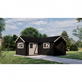 Хозблок из дерева 6,0х6,0 м. Modern barn - 124