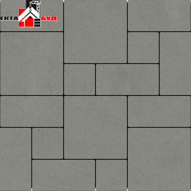 Тротуарна плитка Лайнстоун 30 Авеню 40 мм Сірий мультиформатна вібропресована Ковальська 4 см