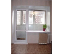 Балконный блок профиль WDS Ultra 6 дверь 700х2100 мм + окно 1300х1400 мм