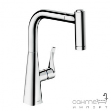 Смеситель для кухни с выдвижным изливом Hansgrohe Metris 14834000 хром