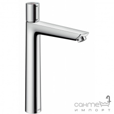 Нажимной высокий смеситель для раковины без сливного гарнитура Hansgrohe Talis Select E 71753000 Хром