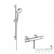 Душовий комплект Hansgrohe Croma Select S Vario Combi Set 0.65 m 27013400 білий/хром