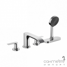 Смеситель на борт ванны с душевым гарнитуром Hansgrohe Vivenis 754447000 Matt White матовый белый
