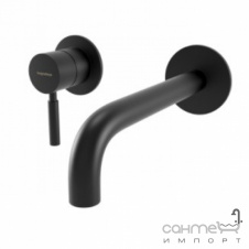 Смеситель для раковины скрытого монтажа с донным клапаном Bugnatese Kobuk KOBOP2251SC nero матовый черный