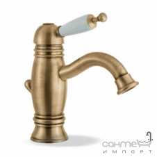 Змішувач для умивальника Bugnatese Oxford OXDO6319 decor золото ручка пластик з декором