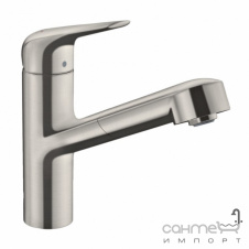 Смеситель для кухни с вытяжным изливом Hansgrohe Focus M42 71814800 нержавеющая сталь