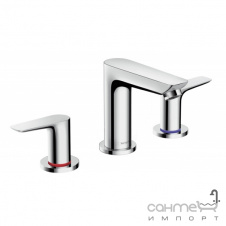 Смеситель для раковины на три отверстия со сливным гарнитуром Hansgrohe Talis E 71733000 Хром