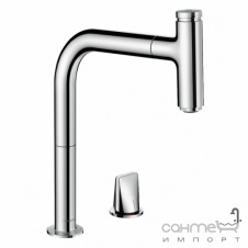 Фото - Смеситель для кухни на 2 отверстия с вытяжным изливом Hansgrohe Metris Select M71 Eco 73825000 хром Смеситель для кухни на 2 отверстия с вытяжным изливом Hansgrohe Metris Select M71 Eco 73825000 хром