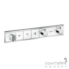 Смеситель-термостат скрытого монтажа для душа на 3 потребителя Hansgrohe RainSelect 15356400 белый/хром