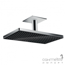 Верхний душ с потолочным кронштейном Hansgrohe Rainmaker Select 460 24002600 хром/черный