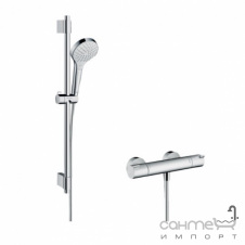 Змішувач-термостат із душовим гарнітуром Hansgrohe Croma Select S 27833400 хром