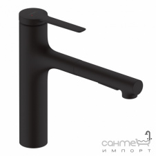 Смеситель для кухни с вытяжным изливом Hansgrohe Zesis M33 74801670 матовый черный