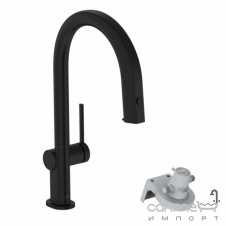 Смеситель для кухни с подключением для фильтрованной воды Hansgrohe Aqiuttura M91 76803670 матовый черный