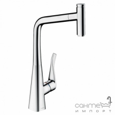 Смеситель для кухни с вытяжным изливом Hansgrohe Metris Select M71 Eco 73807000 хром, S-Box