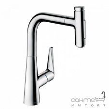 Фото - Смеситель для кухни с вытяжным изливом Hansgrohe Metris Talis Select M51 73868000 хром Смеситель для кухни с вытяжным изливом Hansgrohe Metris Talis Select M51 73868000 хром
