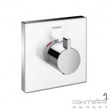 Термостатический смеситель для душа Hansgrohe ShowerSelect glass 15734400 белый/хром