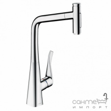 Змішувач для кухні з витяжним виливом Hansgrohe Metris Select M71 73820000 хром