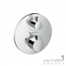 Внешняя часть термостата для ванны/душа 2-функционный Hansgrohe Ecostat S 15758000 Хром