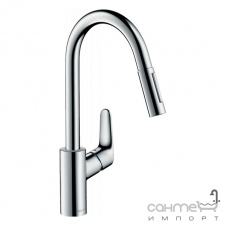 Смеситель для кухни с выдвижным изливом Hansgrohe Focus 240 73880000 хром