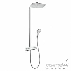Душевой гарнитур с верхним душем Hansgrohe Raindance Select 360 Showerpipe 1/2 27112400 белый/хром