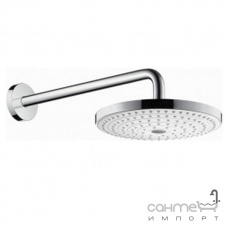 Верхний душ с настенным кронштейном Hansgrohe Raindance Select S 240 2jet 26470400 хром/белый