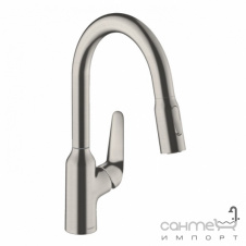 Смеситель для кухни с вытяжным изливом Hansgrohe Focus M42 71821800 нержавеющая сталь