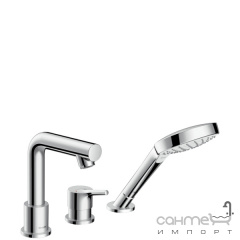 Смеситель для ванны врезной на три отверстия Hansgrohe Talis S 72417000 Хром Рівне