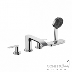 Смеситель на борт ванны с душевым гарнитуром Hansgrohe Vivenis 754447000 Matt White матовый белый Хмельницький