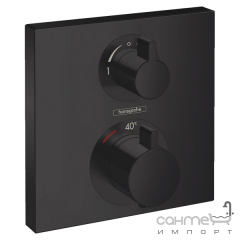 Внешняя часть смесителя-термостата на 2 потребителя Hansgrohe Ecostat Square 15714990 золото Буча