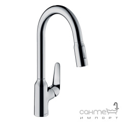 Смеситель для кухни с выдвижным изливом Hansgrohe Focus M429-H220 71800000 хром Кропивницький