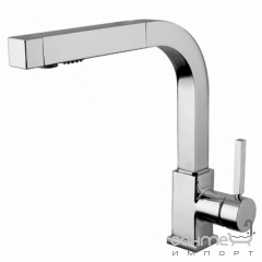Смеситель для кухни с выдвижным душем Bugnatese Cucina Stone 9395 NS матовый никель Бердичів