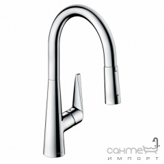 Смеситель для кухни с вытяжным изливом Hansgrohe Metris Talis M51 73876000 хром Буча