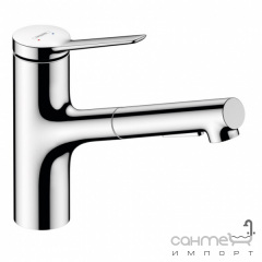 Смеситель для кухни с вытяжным изливом Hansgrohe Zesis M33 74803000 хром, S-Box lite Рівне