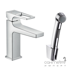 Смеситель для раковины с гигиеническим душем Hansgrohe Metropol 74522000 хром Мукачево