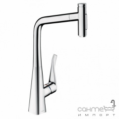 Смеситель для кухни с вытяжным изливом Hansgrohe Metris Select M71 73820000 хром Бердичев