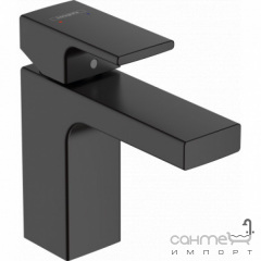 Смеситель для раковины с донным клапаном Hansgrohe Vernis Shape 100 71561670 матовый черный Харків