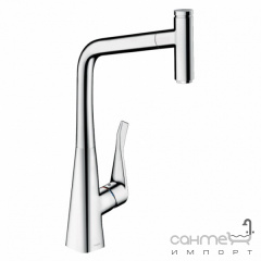 Смеситель для кухни с вытяжным изливом Hansgrohe Metris Select M7114786000 хром Вишневое