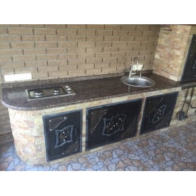 Мангальна плита з каменю коричневого