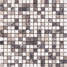 Фото - Мозаїка мармурова MOZ DE LUX K-MOS TRAVERTINO MIX EMPERADOR 15x15x10 мм Мозаїка мармурова MOZ DE LUX K-MOS TRAVERTINO MIX EMPERADOR 15x15x10 мм