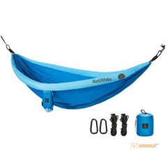 Гамак Naturehike 210T Inflatable pipe 2-місний NH18D002-C lake blue (6927595728055) Бердянськ
