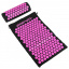 Коврик акупунктурный с валиком SportVida Black/Pink Аппликатор Кузнецова 66x40 см (SV-HK0352) Львов