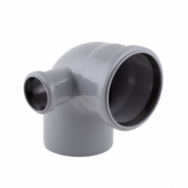 Колено канализационное с отводом TA Sewage 50х110х110 90° (влево)
