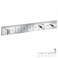 Смеситель-термостат скрытого монтажа для душа на 5 потребителей Hansgrohe RainSelect 15358000 хром