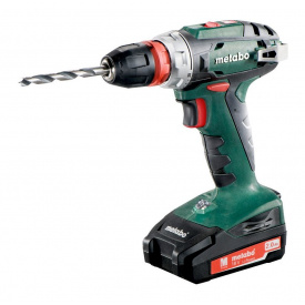 Аккумуляторный шуруповерт-дрель Metabo BS 18 Quick (602217870) 18В 2x2Ah (с З/У и 9 угловыми насадквми в комплекте)