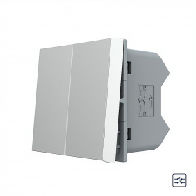 Механізм клавішний перехресний вимикач сірий Livolo (VL-FCMM10A-1IP)