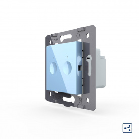 Механізм сенсорний прохідний вимикач Sense 2 сенсора блакитний Livolo (782000419)